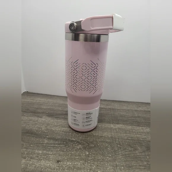 Stanley 30oz Classic Flip Straw Tumbler Pink Icicle Gloss With Handle & Lid New - Picture 2 of 6